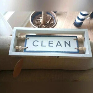 Clean dirty modern minimalist white black sign home decor hanging piece wall art